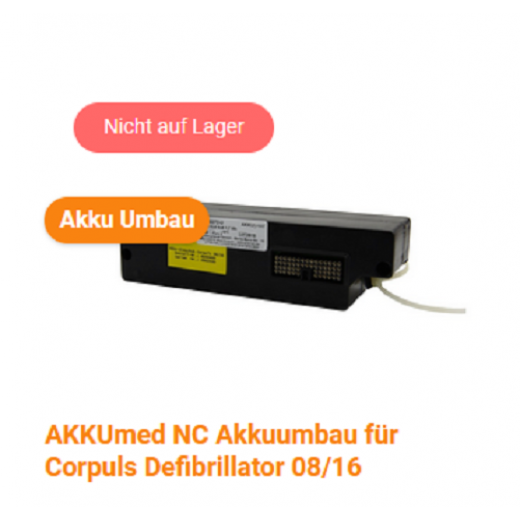 AKKUmed NC Akkuumbau passend für Corpuls Defibrillator 08/16