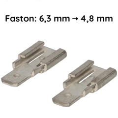 Adapter Faston F2 auf F1 6.3mm->4.8mm
