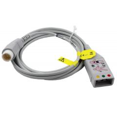 EKG Stammkabel 3adrig mit IEC 12-Pin-Stecker für Philips (wie M1510A)